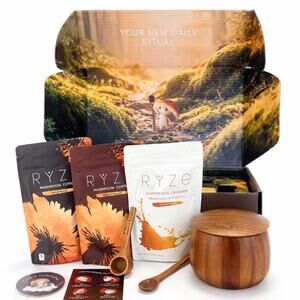 RYZE Mushroom Coffee Ritual Set Kit 2x Creamer Canister GIFT SET